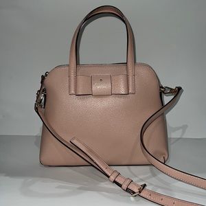 Kate Spade Matthews Street Maise Blush Pink with Bow Size M Crossbody Satchel
